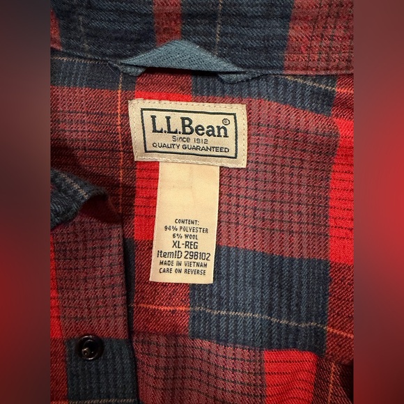 L.L. Bean Katahdin Shirt Mens Performance Flannel Snap Button Plaid XL - Picture 8 of 8